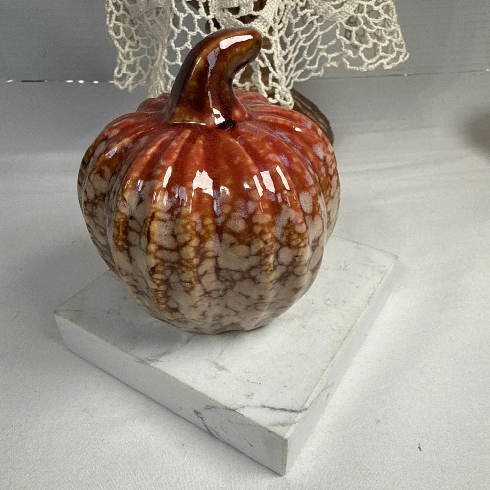 Lot Of 5 Fall Decor, Pumpkin,Truck, Dish, Hanging, Wall Block.
